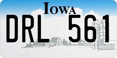 IA license plate DRL561