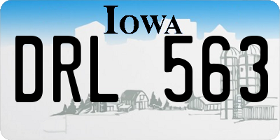 IA license plate DRL563