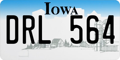 IA license plate DRL564