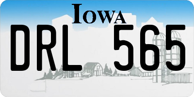 IA license plate DRL565