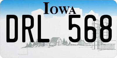 IA license plate DRL568