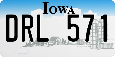 IA license plate DRL571