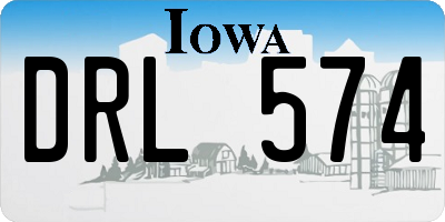 IA license plate DRL574