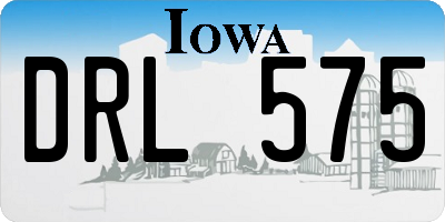 IA license plate DRL575