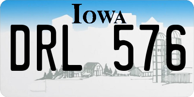 IA license plate DRL576