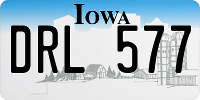 IA license plate DRL577