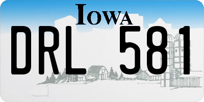 IA license plate DRL581