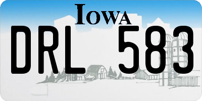 IA license plate DRL583