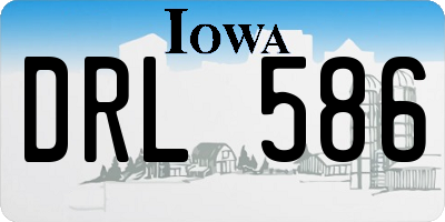 IA license plate DRL586