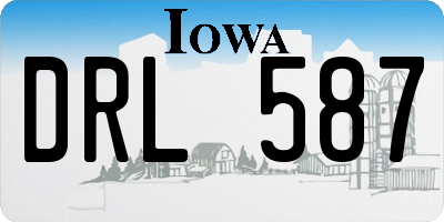 IA license plate DRL587