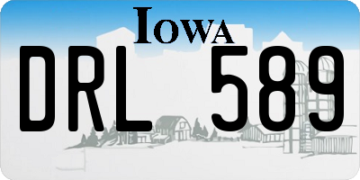 IA license plate DRL589