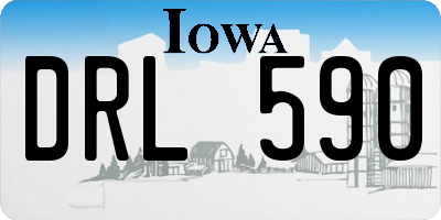 IA license plate DRL590