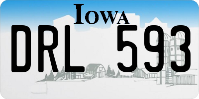 IA license plate DRL593