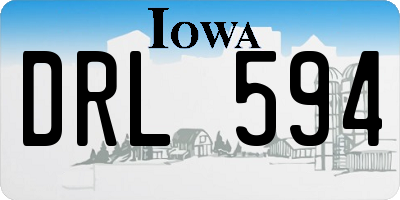 IA license plate DRL594