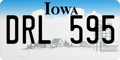 IA license plate DRL595