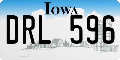 IA license plate DRL596