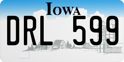 IA license plate DRL599