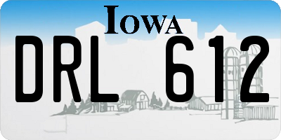 IA license plate DRL612