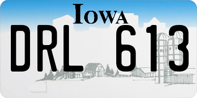 IA license plate DRL613