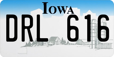 IA license plate DRL616