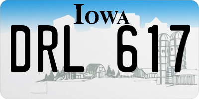 IA license plate DRL617