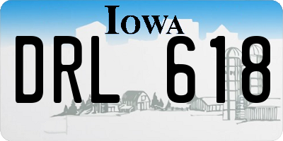 IA license plate DRL618