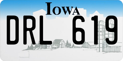 IA license plate DRL619