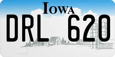 IA license plate DRL620