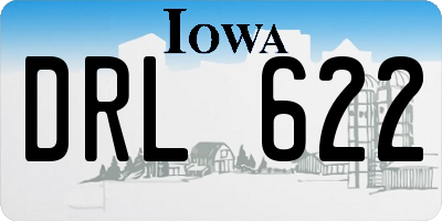 IA license plate DRL622