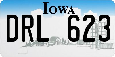 IA license plate DRL623