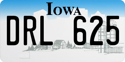 IA license plate DRL625