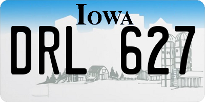 IA license plate DRL627