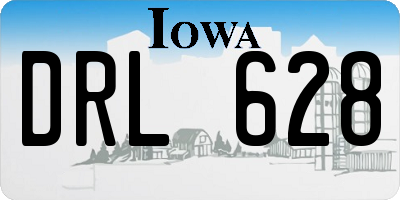 IA license plate DRL628