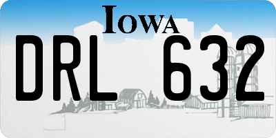 IA license plate DRL632