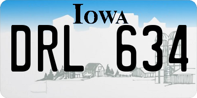 IA license plate DRL634