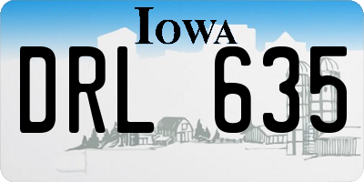 IA license plate DRL635