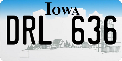 IA license plate DRL636