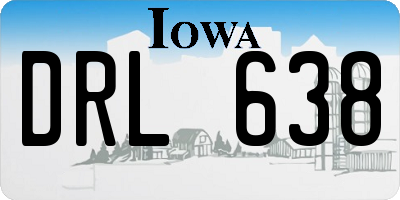 IA license plate DRL638