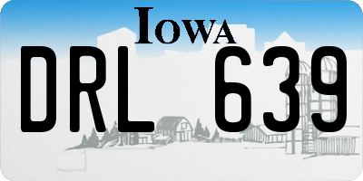 IA license plate DRL639