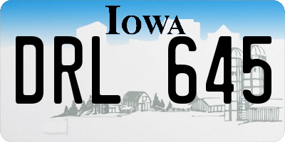 IA license plate DRL645