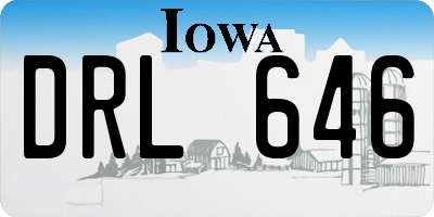 IA license plate DRL646