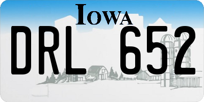 IA license plate DRL652