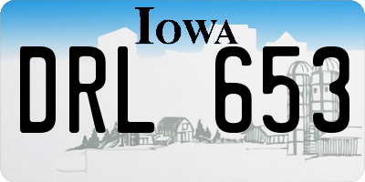 IA license plate DRL653