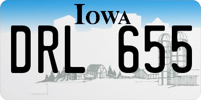 IA license plate DRL655