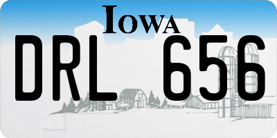 IA license plate DRL656