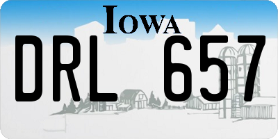 IA license plate DRL657