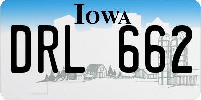 IA license plate DRL662