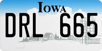 IA license plate DRL665