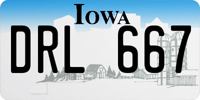 IA license plate DRL667