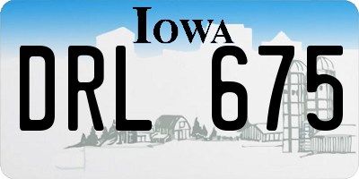 IA license plate DRL675